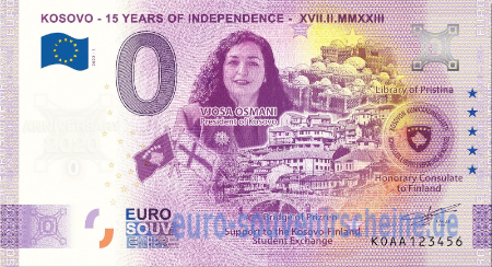 KOAA-2022-1 KOSOVO - 15 YEARS OF INDEPENDENCE - XVII.II.MMXXIII 